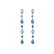 Bijoux De Mimi | Freya Blue Silver Droplet Statement Studs