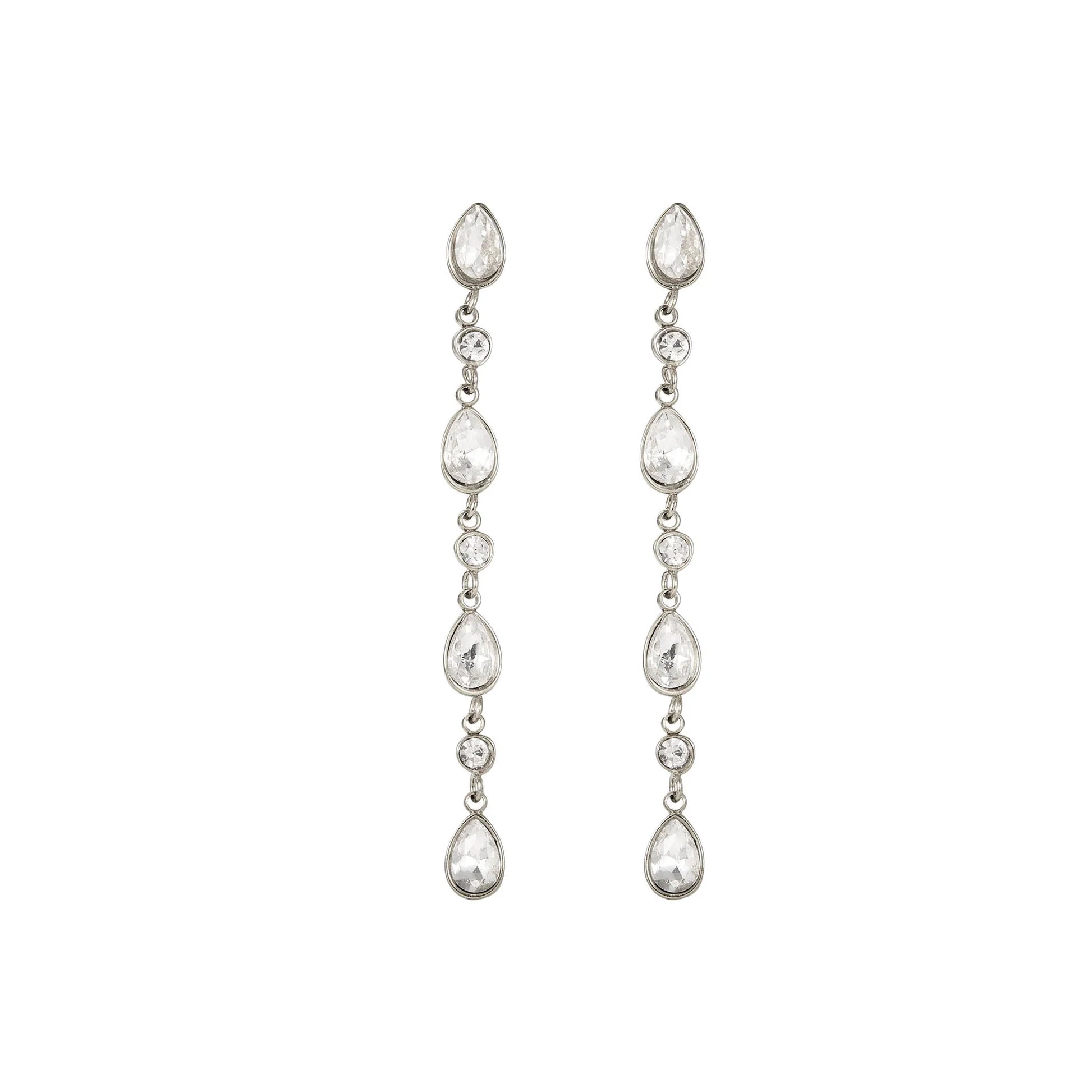 FreyaCrystalSilverDropletStatementStuds.webp