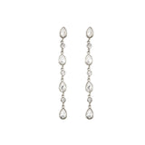 Bijoux De Mimi | Freya Crystal Silver Droplet Statement Studs