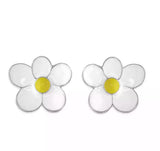 Penmans | Enamel Daisy Silver Earrings