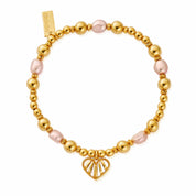 ChloBo | Loving Heart Pink Pearl Bracelet