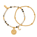 ChloBo | Gold Rising Woman Black Rutilated Quartz Set of 2 Bracelets