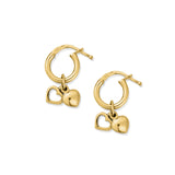 ChloBo | Gold Double Heart Small Hoops