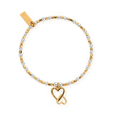 ChloBo | Gold & Silver Interlocking Love Heart Bracelet