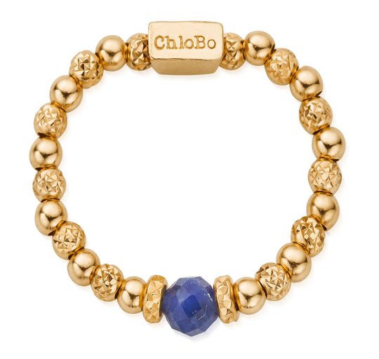 ChloBo |  Gold Sparkle Sodalite Ring