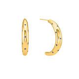 Bijoux De Mimi | Skye Blue Chunky Moon Hoops