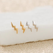 Scream Pretty | Lightening Stud Silver Earrings