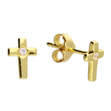 Penmans | Simple Cross Gold Plated Earrings