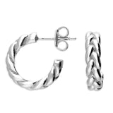 Penmans | Silver Plaited Hoop Stud