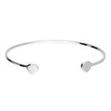 Penmans |  Silver Torque bangle with Heart ends