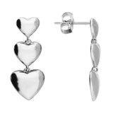 Penmans | Silver Triple Heart Studs