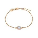 Daisy London | Rainbow Moonstone Healing Stone 18ct Gold Plate Bracelet