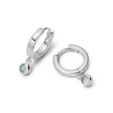 Daisy London | Rainbow Moonstone Healing Stone Huggie Hoops