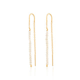 Scream Pretty |  Pearl Threader Gold plate Earrings