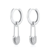 Scream Pretty |  Safety Pin Charm Earrings