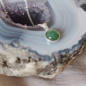 Daisy London |  Green Aventurine Healing Stone Sterling Silver Necklace