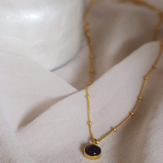 Daisy London |  Lapis Healing Stone 18ct Gold Plate Necklace