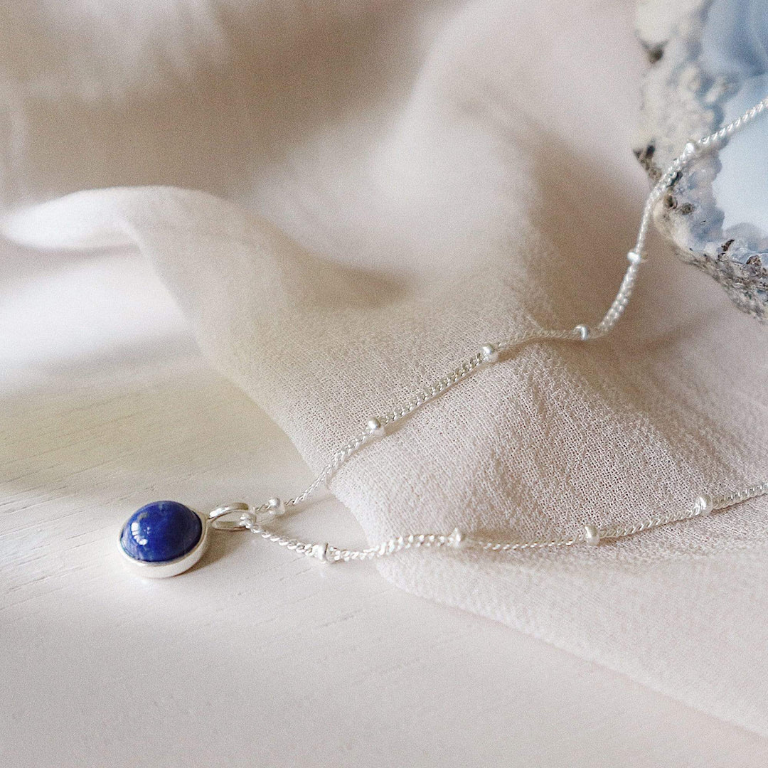 Daisy London |  Lapis Healing Stone Sterling Silver Necklace
