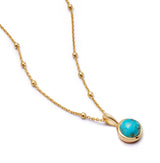 Daisy London | Blue Mohave Healing Stone 18ct Gold Plate Necklace