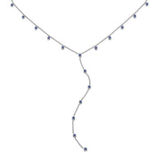 Bijoux De Mimi | India Droplet Necklace Silver & Blue