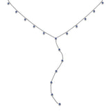 Bijoux De Mimi | India Droplet Necklace Silver & Blue