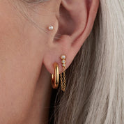 Scream Pretty | Hannah Martin Chained Pearl Gold Plate Earrings