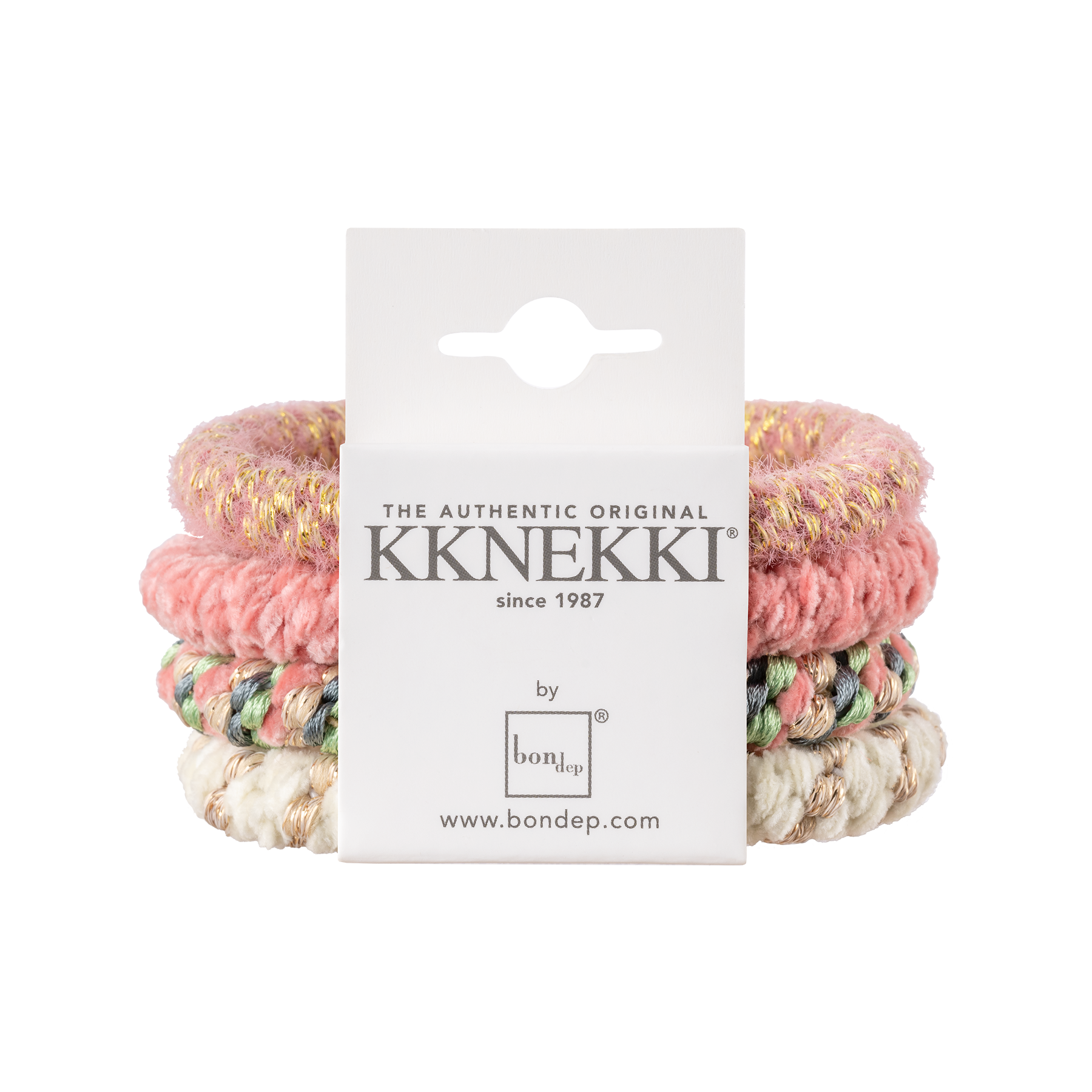 KKNEKKI | Bundle No18 Hair Ties - Pink Mix
