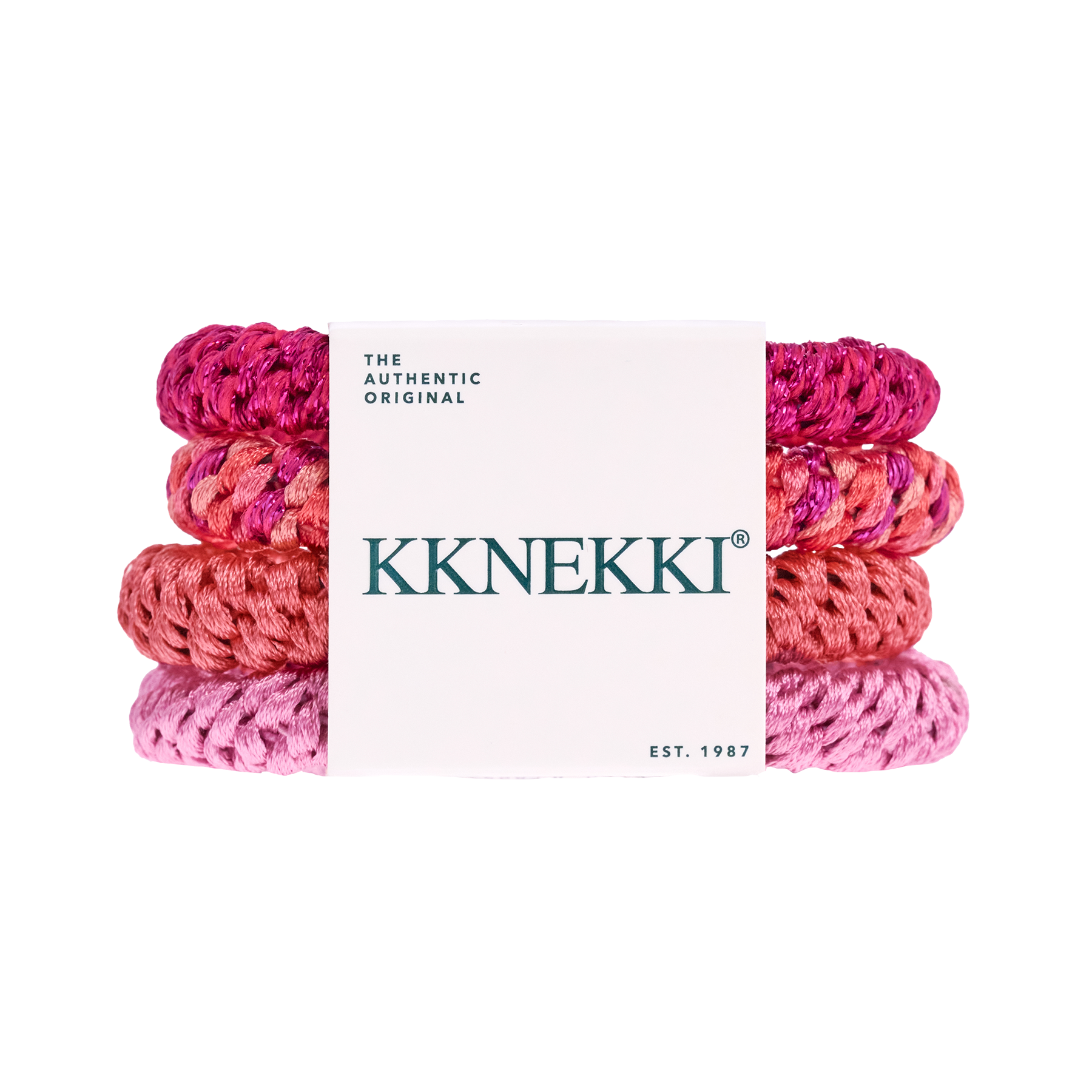 KKNEKKI | Bundle No44 Hair Ties - Bright Pinks