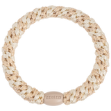 KKNEKKI | Single Hair Tie - Ivory Beige Glitter Stripe