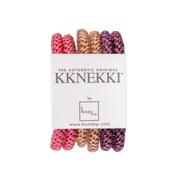 KKNEKKI | Bundle No11 Slim Hair Ties - Purple + Pink