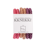 KKNEKKI | Bundle No11 Slim Hair Ties - Purple + Pink