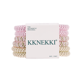 KKNEKKI | Bundle No15 Slim Hair Ties - Pink + Cream