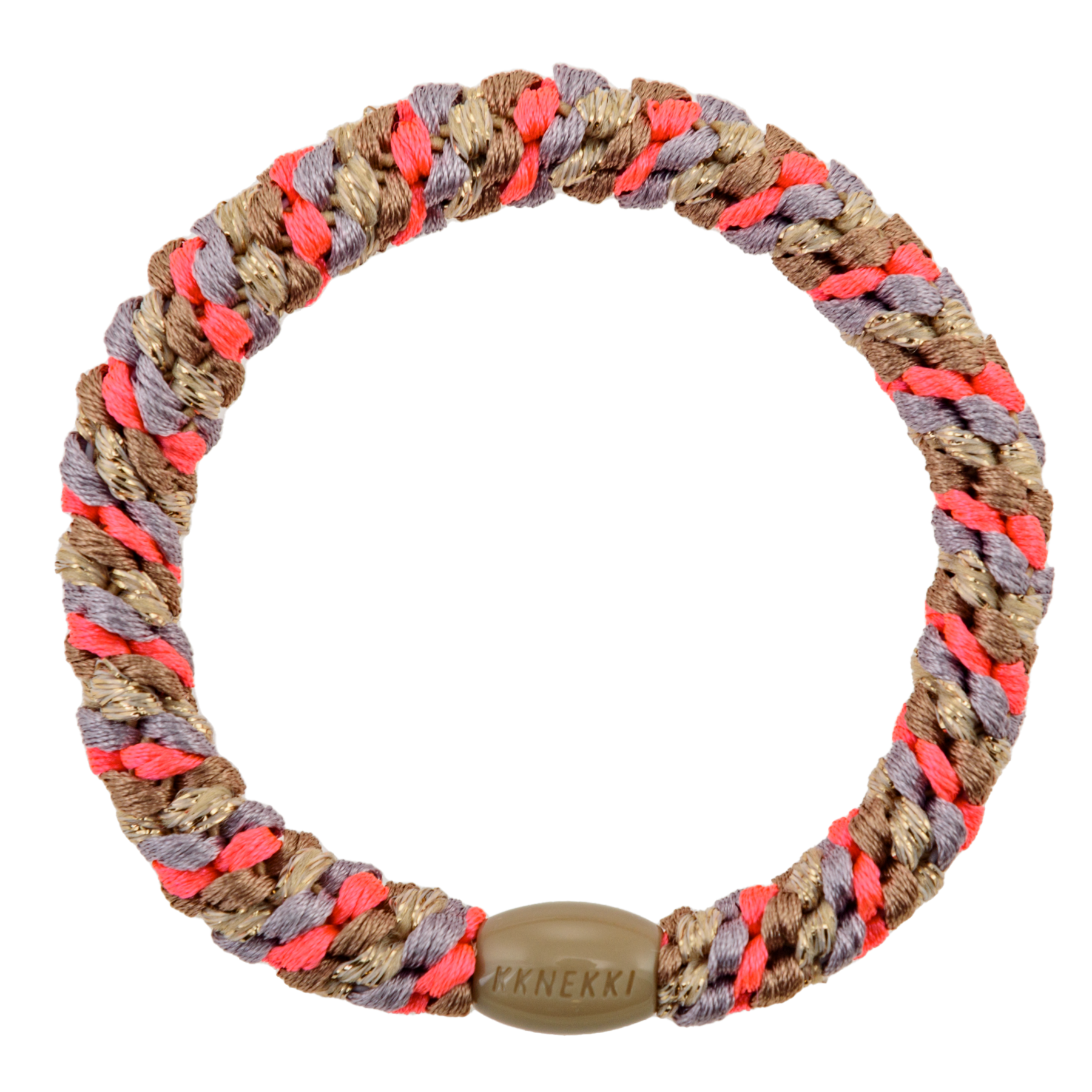 KKNEKKI | Single Hair Tie - Nougat Neon Pink