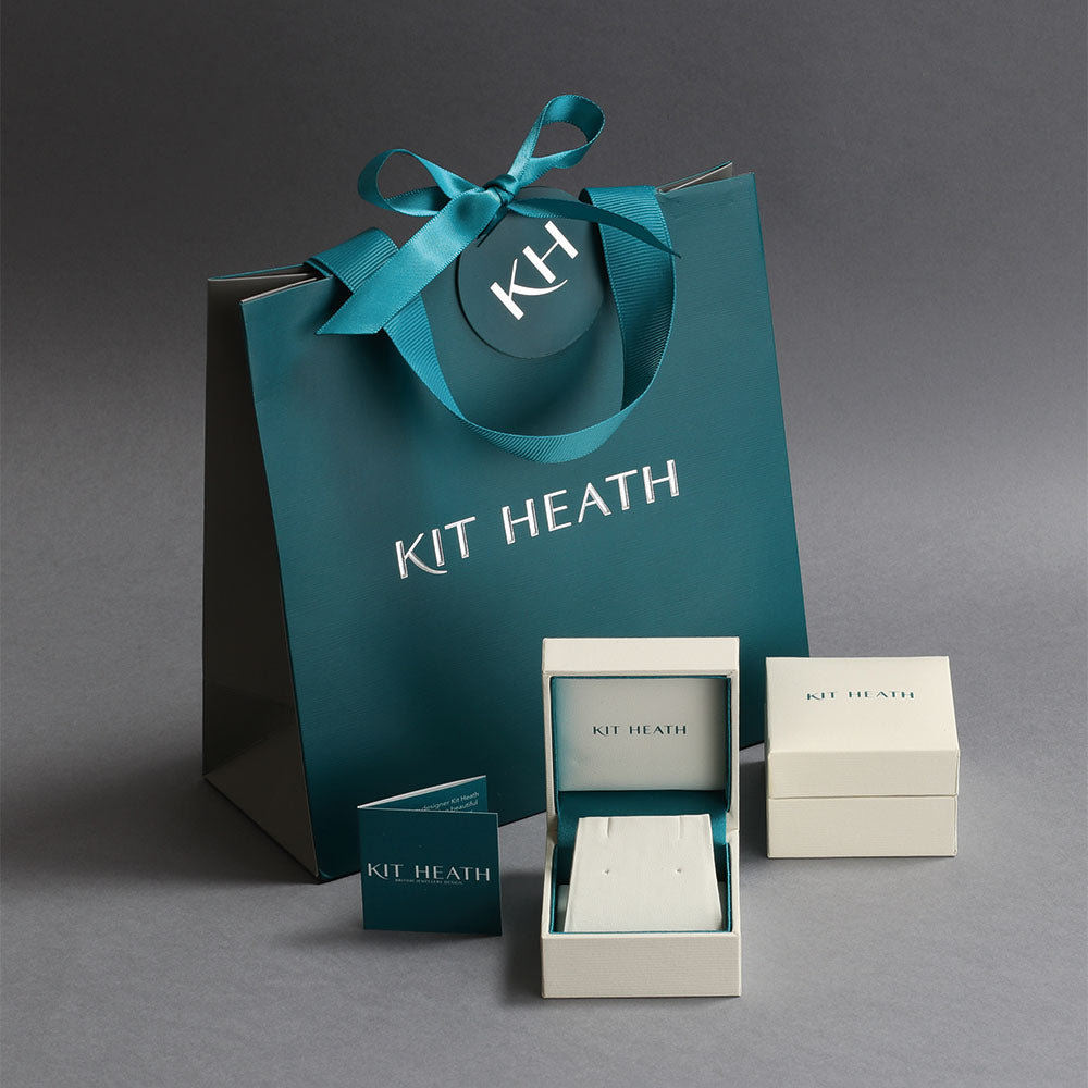 Kit Heath |  Coast Pebble Pearl Drop Semi Hoop Earring