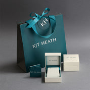 Kit Heath |  Coast Pebble Pearl Drop Semi Hoop Earring