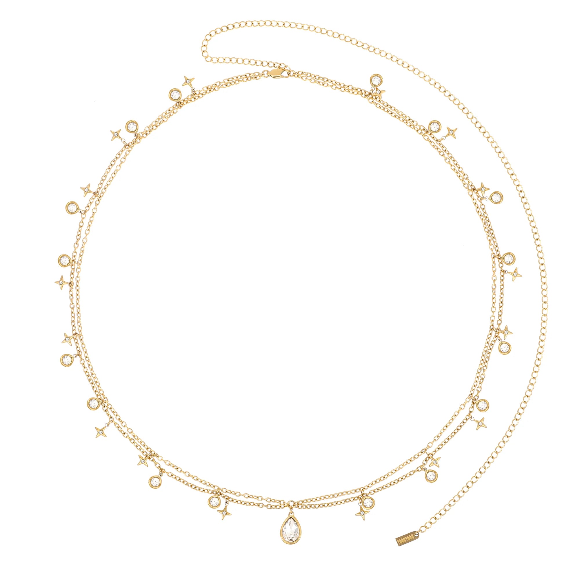 LaraCrystalGoldDoubleStarStackingBellyChain.webp