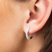 Scream Pretty | Large Pearl Huggie Hoops