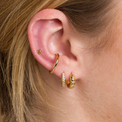 Scream Pretty | Celestial Chunky huggie hoop - Gold plate