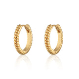 Scream Pretty | Large Twist gold Plated Huggie Hoop
