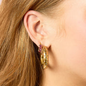 Bijoux De Mimi | Lola Pink Huggie Earrings