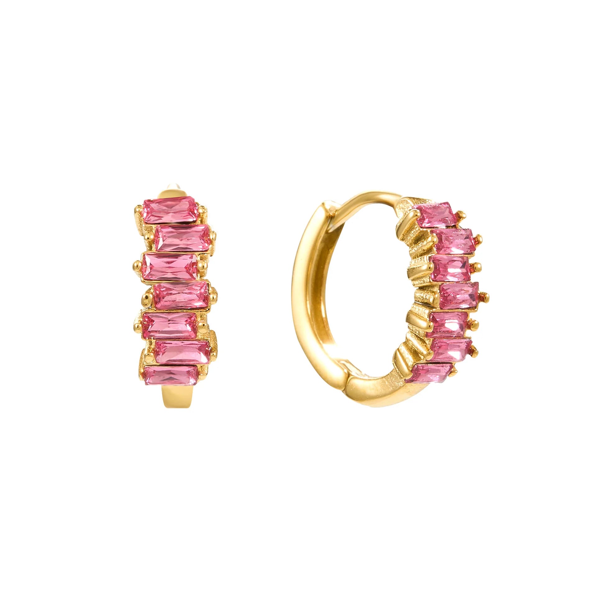 Bijoux De Mimi | Lola Pink Huggie Earrings