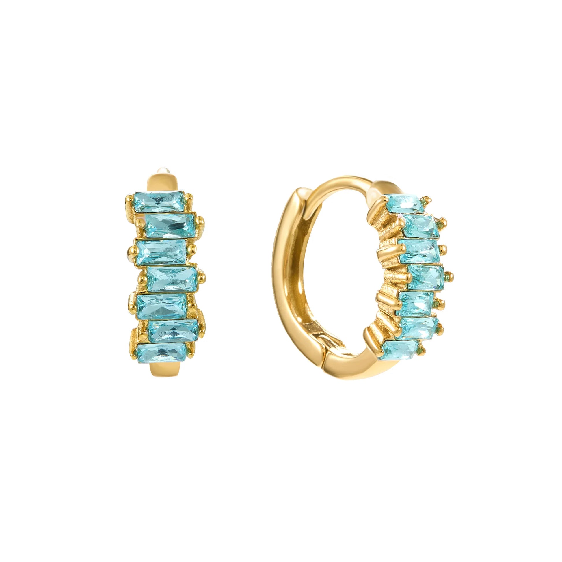 Bijoux De Mimi | Lola Turquoise Huggie Earrings