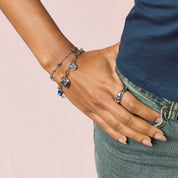 Bijoux De Mimi | Daisy Blue Silver Charm Bracelet