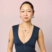 Bijoux De Mimi | India Droplet Necklace Silver & Blue
