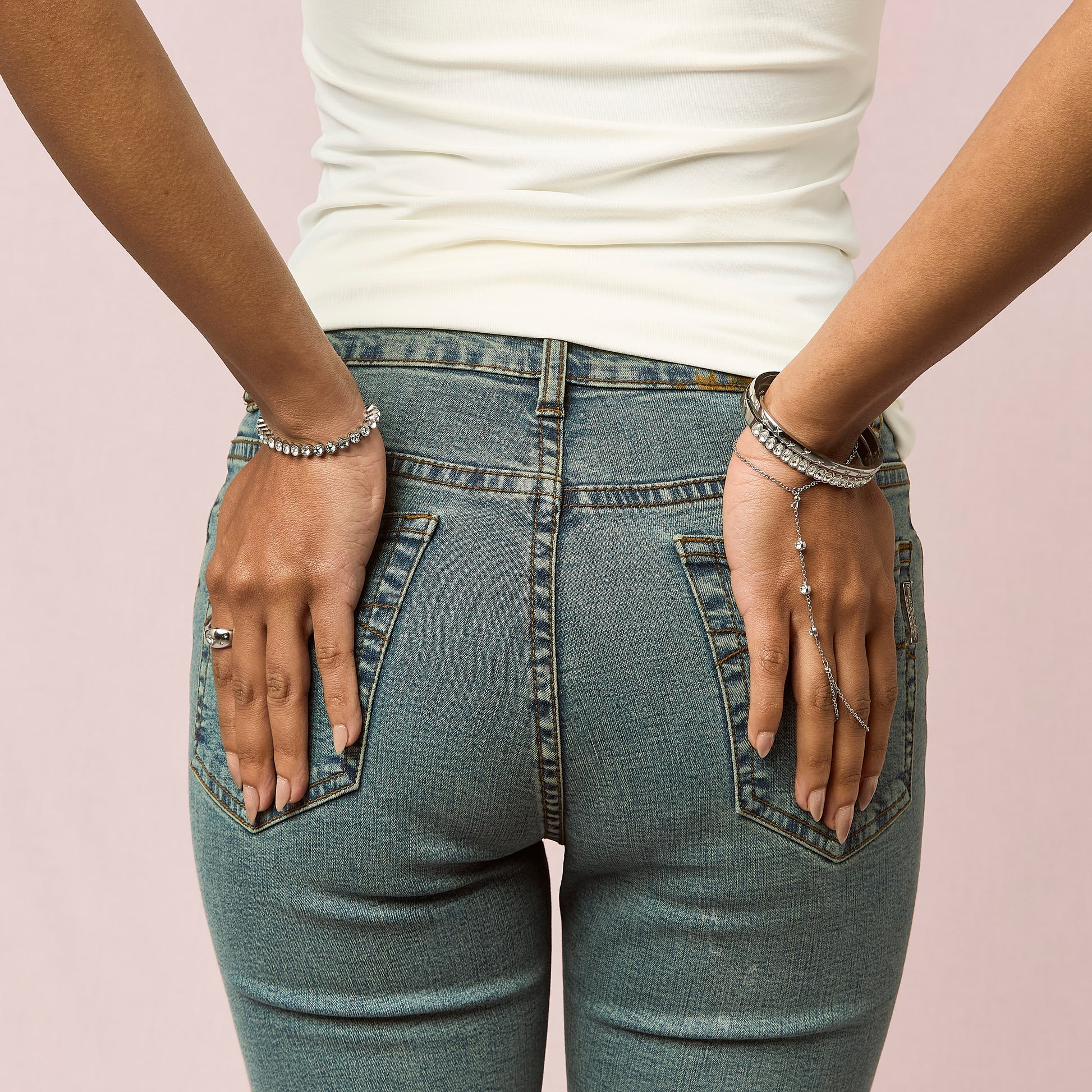 Bijoux De Mimi | Amelia Crystal Silver Star Bangle