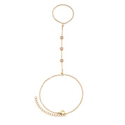 Bijoux De Mimi | Madeleine Hand Chain Pink & Gold