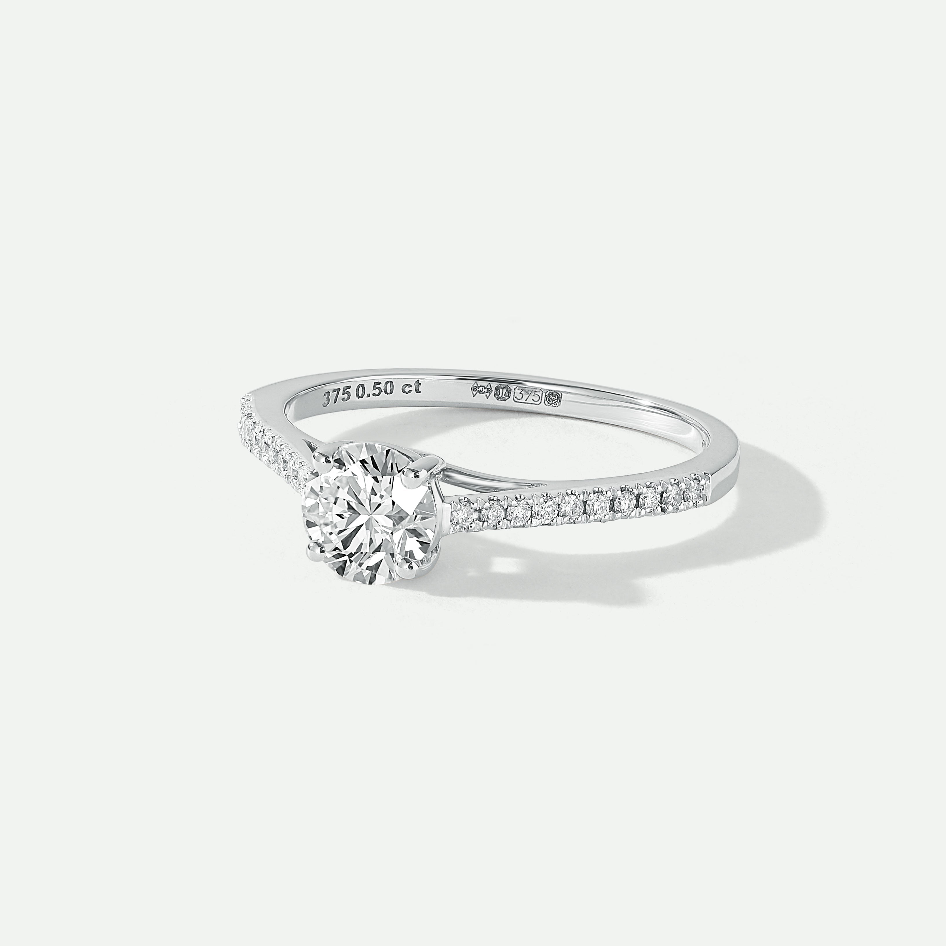Creative Brilliance | Margot 9ct White Gold 0.50ct tw Lab Grown Diamond Ring