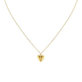 Bijoux De Mimi | Megan Crystal Gold heart Pendant Necklace