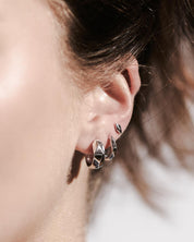 Kit Heath | Glint Geo Wide Hinged Earrings