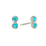 Bijoux De Mimi | Molly Stud Earrings Silver & Turquoise